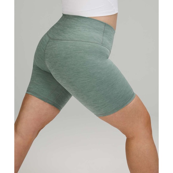 Lululemon Align Short 8" Heathered Tidewater Teal -Size 10 - Picture 2 of 6